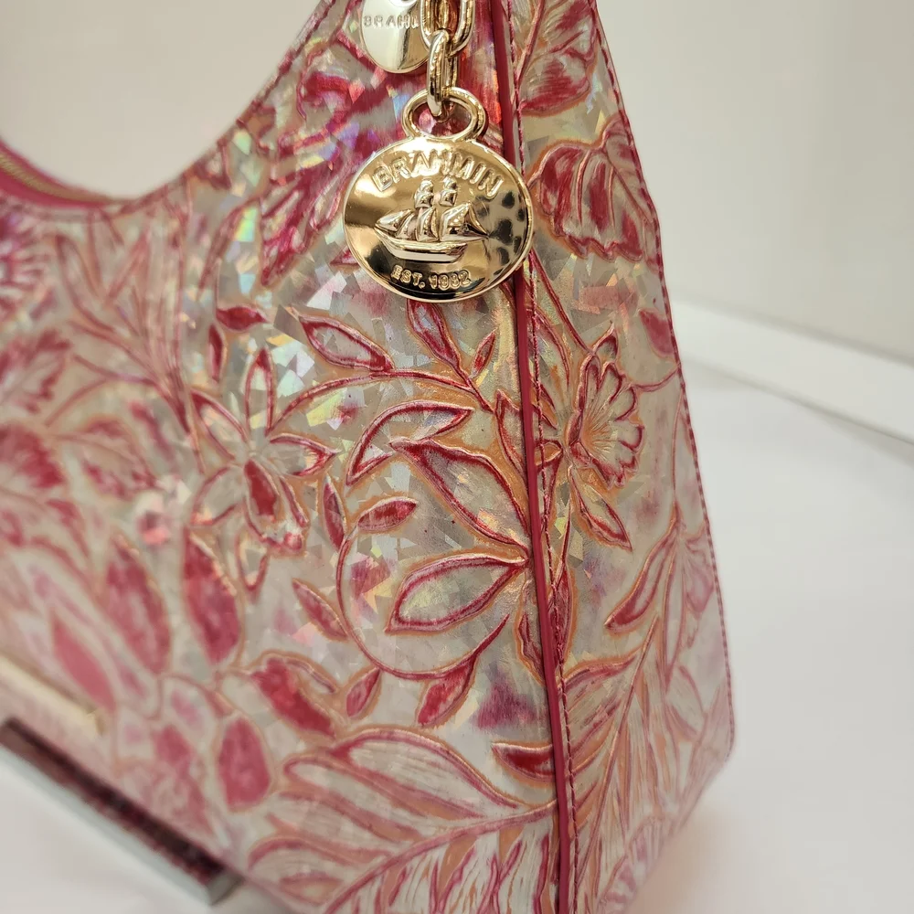 Floral Pink Designer Shoulder Bag - Picture 3 of 10